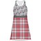Red & Gray Dots and Plaid Racerback Dress - Front