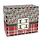 Red & Gray Dots and Plaid Recipe Box - Full Color - Front/Main