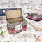 Red & Gray Dots and Plaid Recipe Box - Full Color - In Context