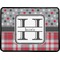 Red & Gray Dots and Plaid Rectangular Trailer Hitch Cover (Personalized)