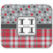 Red & Gray Dots and Plaid Rectangular Mouse Pad - APPROVAL
