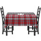 Red & Gray Dots and Plaid Rectangular Tablecloths - Side View