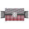 Red & Gray Dots and Plaid Tablecloth - 58"x58" (Personalized)
