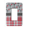 Red & Gray Dots and Plaid Rocker Light Switch Covers - Single - MAIN