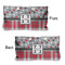 Red & Gray Dots and Plaid Large Rope Tote - From & Back View