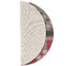 Red & Gray Dots and Plaid Round Linen Placemats - HALF FOLDED (single sided)