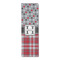 Red & Gray Dots and Plaid Runner Rug - 2.5'x8' w/ Name and Initial