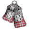 Red & Gray Dots and Plaid Sanitizer Holder Keychain - Both in Case (PARENT)