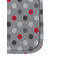 Red & Gray Dots and Plaid Sanitizer Holder Keychain - Detail