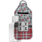 Red & Gray Dots and Plaid Sanitizer Holder Keychain - Large with Case