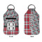 Red & Gray Dots and Plaid Sanitizer Holder Keychain - Small APPROVAL (Flat)