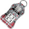 Red & Gray Dots and Plaid Sanitizer Holder Keychain - Small in Case