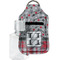 Red & Gray Dots and Plaid Hand Sanitizer & Keychain Holder - Small (Personalized)