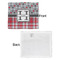 Red & Gray Dots and Plaid Security Blanket - Front & White Back View