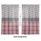 Red & Gray Dots and Plaid Sheer Curtains