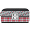 Red & Gray Dots and Plaid Shoe Bag (Personalized)