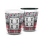 Red & Gray Dots and Plaid Shot Glass - PARENT/MAIN (white)