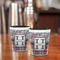 Red & Gray Dots and Plaid Shot Glass - Two Tone - LIFESTYLE