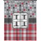 Red & Gray Dots and Plaid Extra Long Shower Curtain - 70"x84" (Personalized)