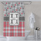 Red & Gray Dots and Plaid Shower Curtain Lifestyle