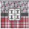 Red & Gray Dots and Plaid Shower Curtain (Personalized) (Non-Approval)