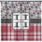 Red & Gray Dots and Plaid Shower Curtain - Custom Size (Personalized)