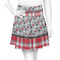 Red & Gray Dots and Plaid Skater Skirt - Small