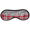 Red & Gray Dots and Plaid Sleeping Eye Mask - Front Large