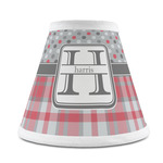 Red & Gray Dots and Plaid Chandelier Lamp Shade (Personalized)