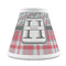 Red & Gray Dots and Plaid Small Chandelier Lamp - FRONT