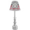 Red & Gray Dots and Plaid Small Chandelier Lamp - LIFESTYLE (on candle stick)
