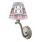 Red & Gray Dots and Plaid Small Chandelier Lamp - LIFESTYLE (on wall lamp)