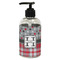 Red & Gray Dots and Plaid Small Soap/Lotion Bottle