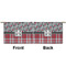 Red & Gray Dots and Plaid Small Zipper Pouch Approval (Front and Back)