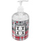 Red & Gray Dots and Plaid Acrylic Soap & Lotion Bottle (Personalized)
