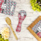 Red & Gray Dots and Plaid Spoon Rest Trivet - LIFESTYLE