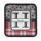 Red & Gray Dots and Plaid Square Patch