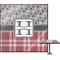 Red & Gray Dots and Plaid Square Table Top