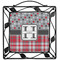 Red & Gray Dots and Plaid Square Trivet - w/tile