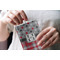 Red & Gray Dots and Plaid Stainless Steel Flask - LIFESTYLE 1