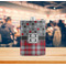 Red & Gray Dots and Plaid Stainless Steel Flask - LIFESTYLE 2