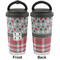 Red & Gray Dots and Plaid Stainless Steel Travel Cup - Apvl