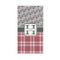 Red & Gray Dots and Plaid Standard Guest Towels in Full Color