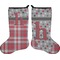 Red & Gray Dots and Plaid Stocking - Double-Sided - Approval