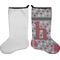 Red & Gray Dots and Plaid Stocking - Single-Sided - Approval