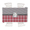 Red & Gray Dots and Plaid Tablecloths (58"x102") - MAIN (top view)
