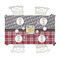 Red & Gray Dots and Plaid Tablecloths (58"x102") - TOP VIEW