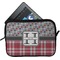 Red & Gray Dots and Plaid Tablet Case / Sleeve (Personalized)