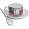 Red & Gray Dots and Plaid Tea Cup Single