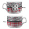Red & Gray Dots and Plaid Tea Cup - Single Apvl